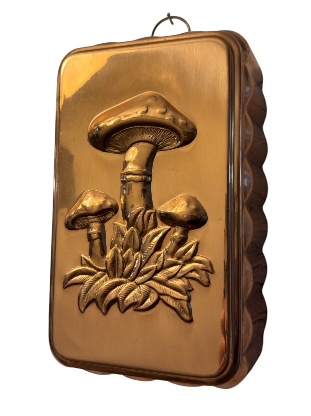 Vintage Old Dutch International Copper Mushroom-Shaped Bread Pan Wall Decor